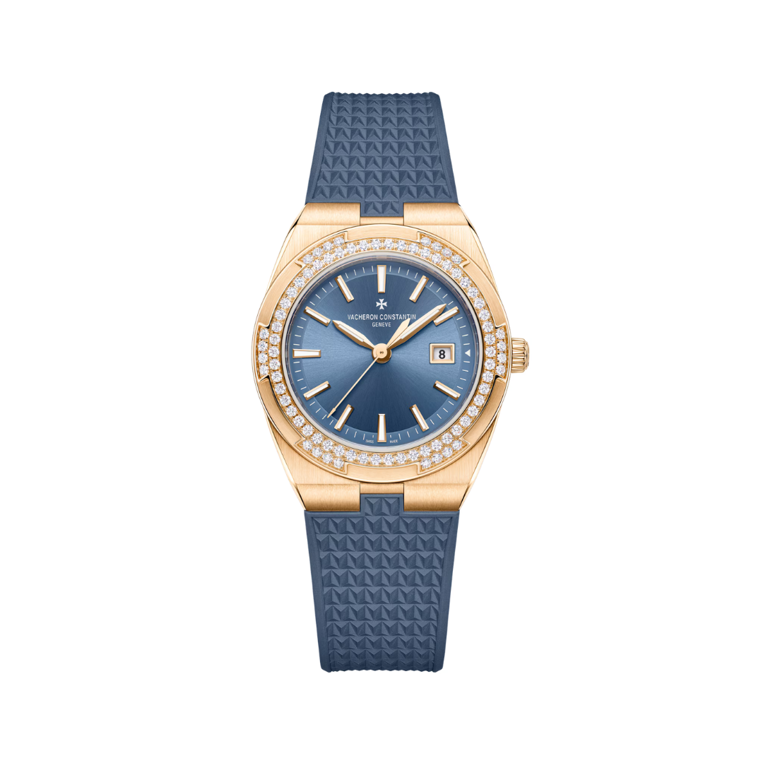 Overseas Quartz – 33 mm - Pink Gold (Rubber)