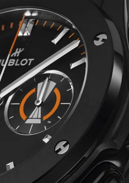 Classic Fusion Chronograph UEFA Europa League Ceramic close up shot Classic Fusion Chronograph UEFA Europa League Ceramic close up shot