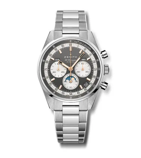 The Zenith Chronomaster Original Triple Calendar In Slate Gray The Zenith Chronomaster Original Triple Calendar In Slate Gray