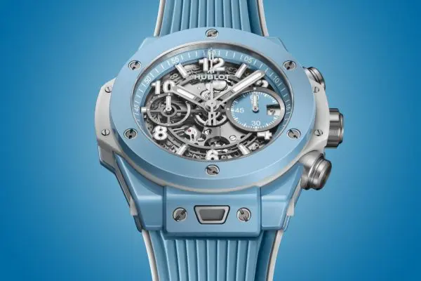 big bang unico sky blue 42 mm ad shot