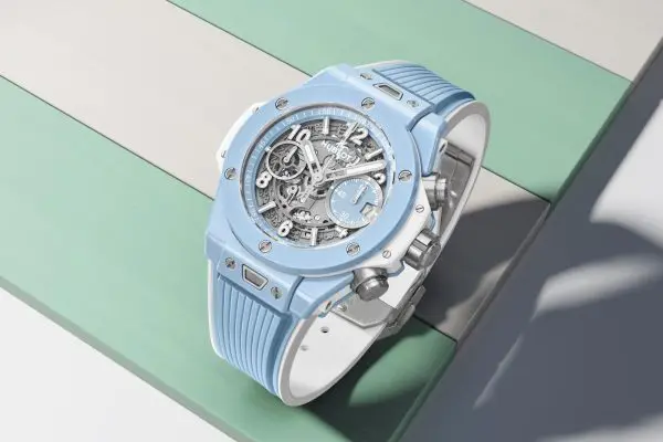 big bang unico sky blue 42 mm lifestyle shot 3