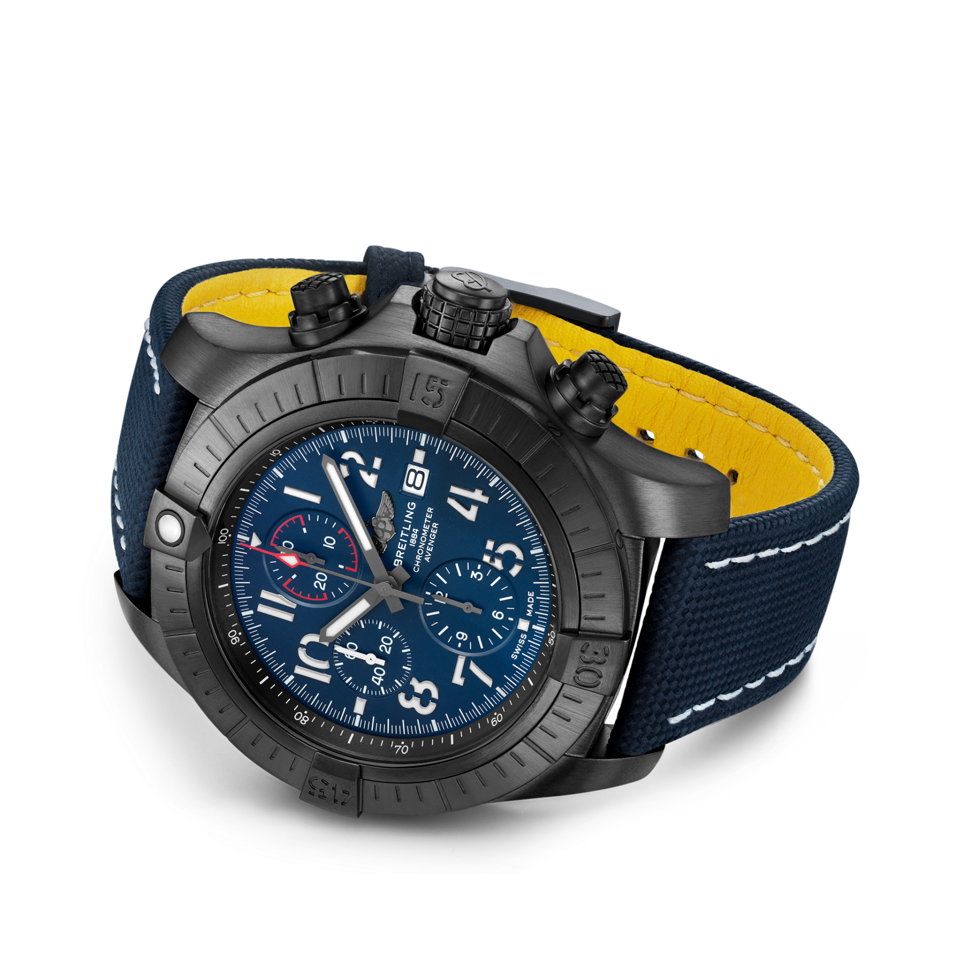 v13375101c1x2 super avenger chronograph 48 night mission rolled up
