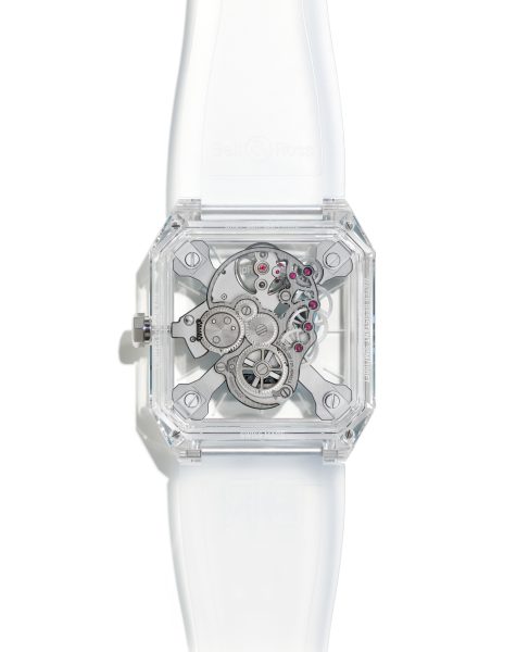Back of the transparent timepiece