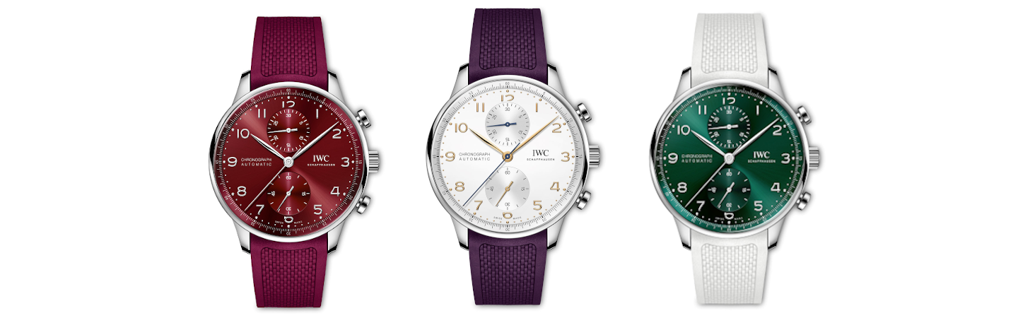 The New Colourful Rubber Straps For IWC Portugieser Chronograph 3716